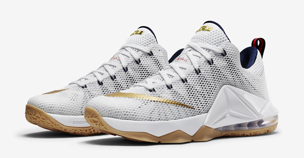 lebron gold and white