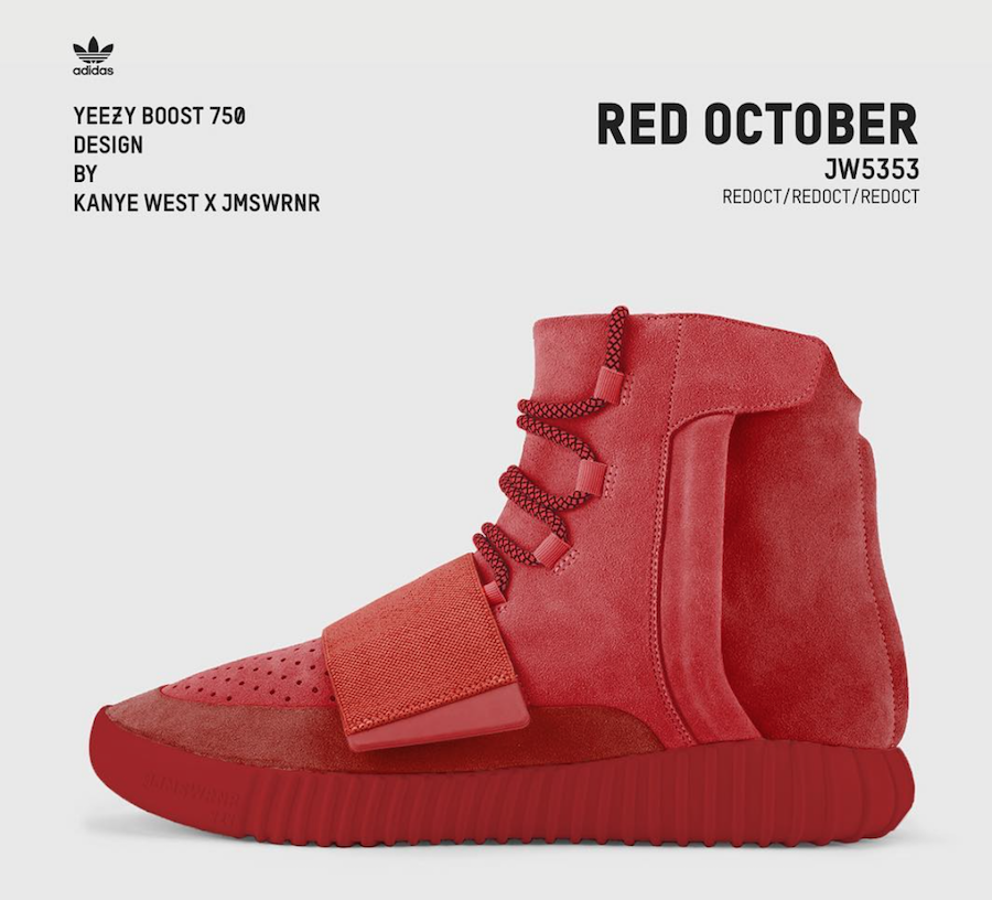 adidas yeezy 750 red