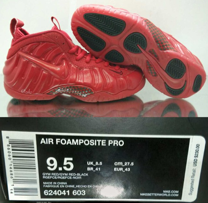 Air Foamposite Pro Gym Red