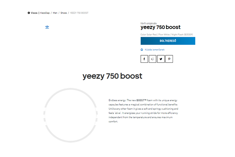 adidas Yeezy 750 Boost Solar Red