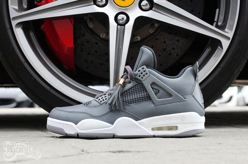 Air Jordan 4 Louis Vuitton Don Anthracite Custom