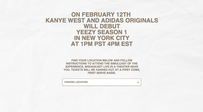Kanye West adidas Fashion Show 