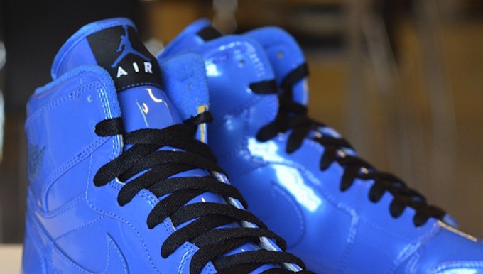 Air Jordan 1 Blue Patent Sample