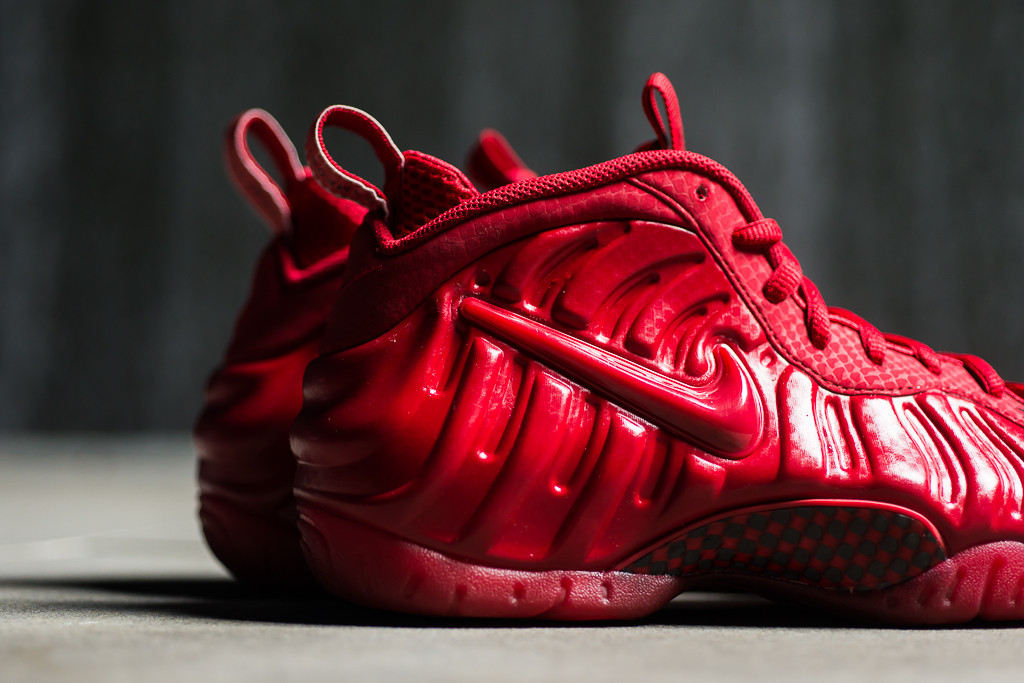 All Red Nike Air Foamposite Pro Red October 