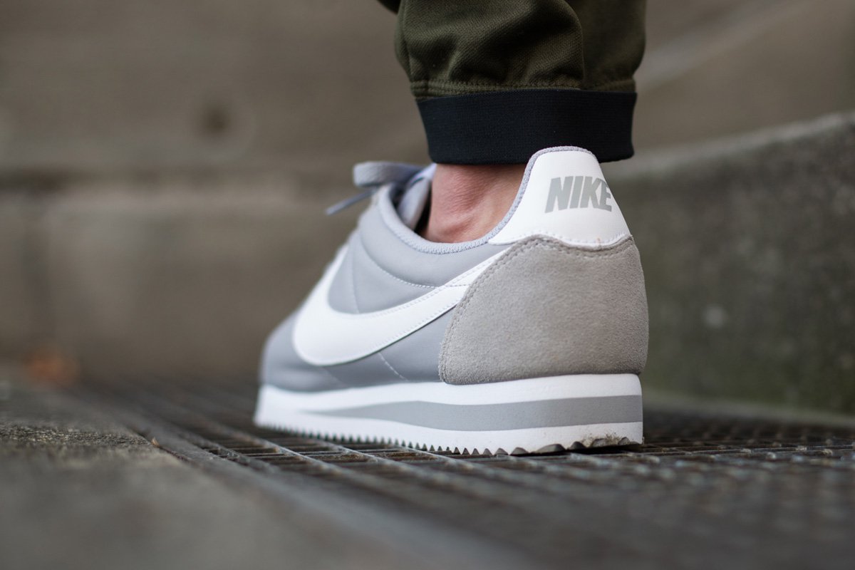 nike cortez nylon wolf grey