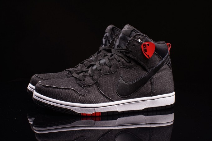 nike dunk black denim