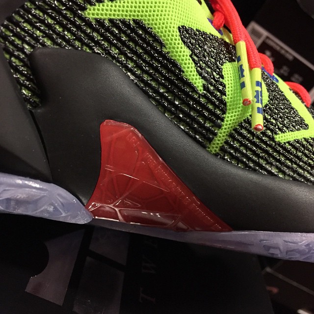 Nike LeBron 12 GS Joker Black Electric Green Crimson
