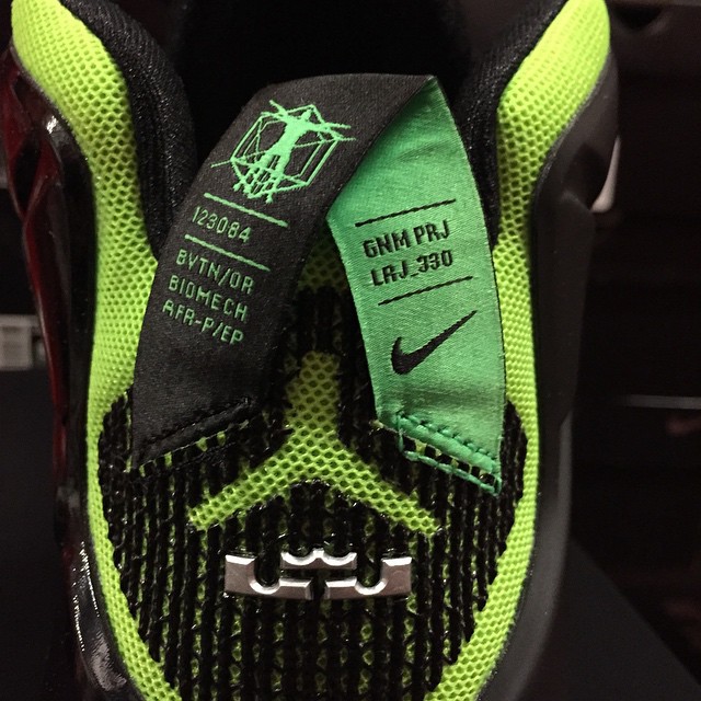 Nike LeBron 12 GS Joker Black Green Crimson