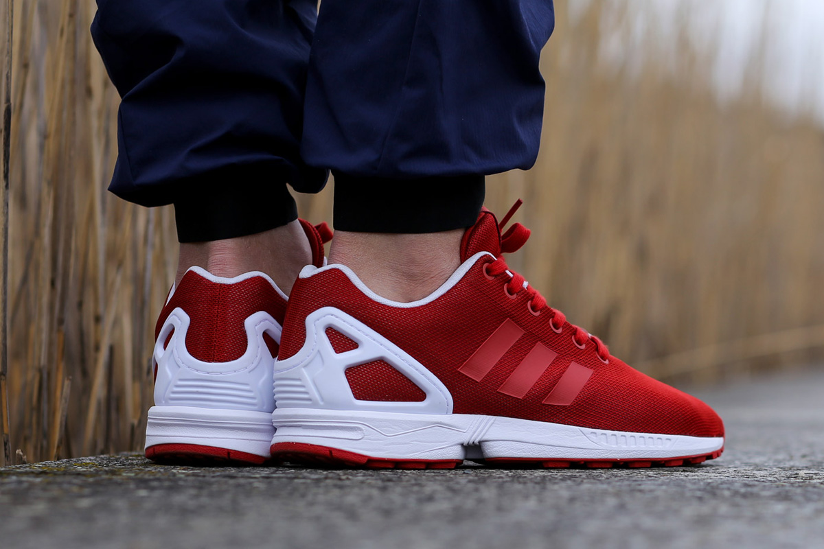 red and white adidas zx flux cheap online