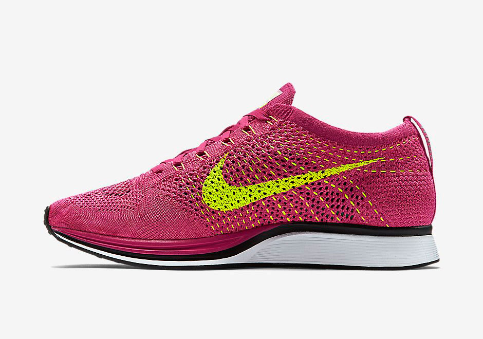 Nike Flyknit Racer Fireberry Fireberry/Pink Flash-Volt 526628-607