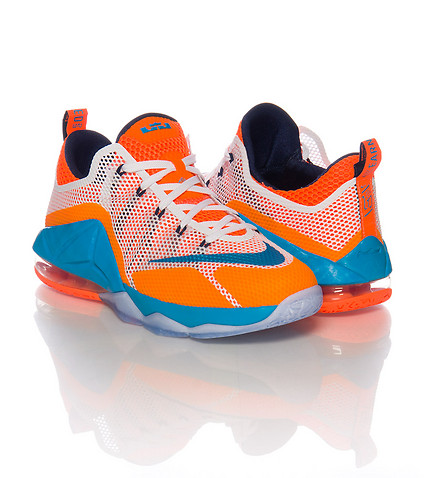 Nike LeBron 12 Low GS Orange Blue White