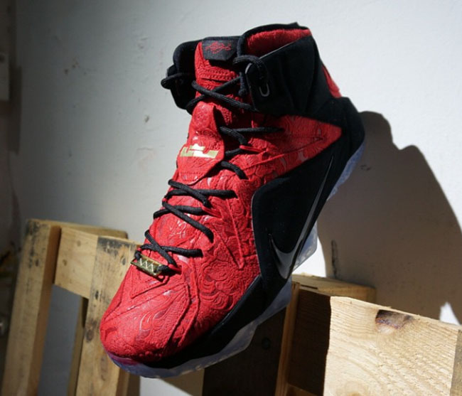 Red Paisley Nike LeBron 12 EXT