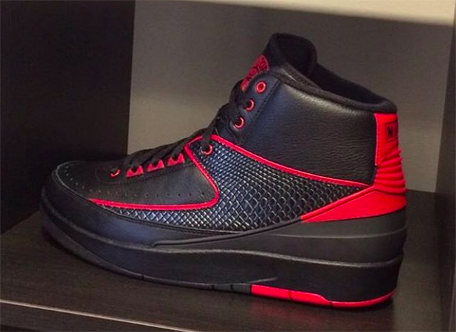 black and red jordan 2