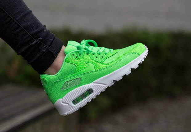 Nike Air Max 90 Leather GS Voltage Green