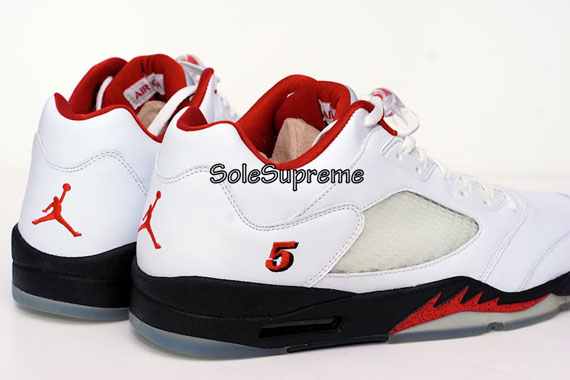 fake fire red 5s