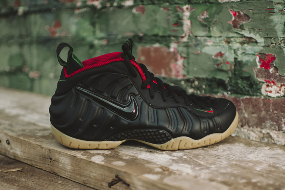 black red and green foamposites
