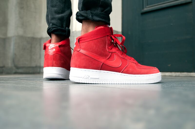 Nike Air Force 1 High 07 Red Suede