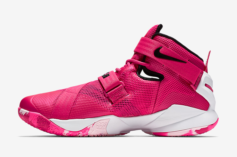 white and pink lebron soldiers