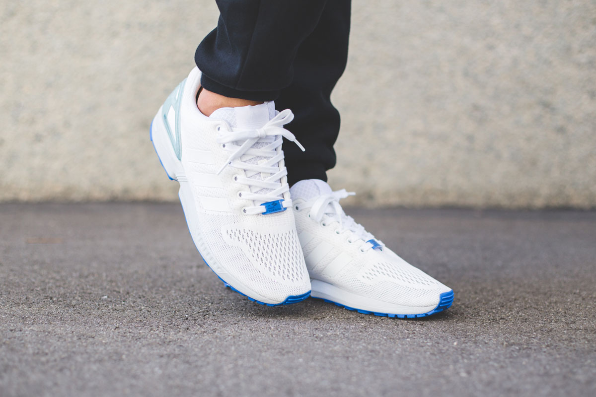 adidas ZX Flux White Cool Grey Blue
