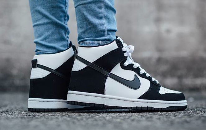 dunk high white and black