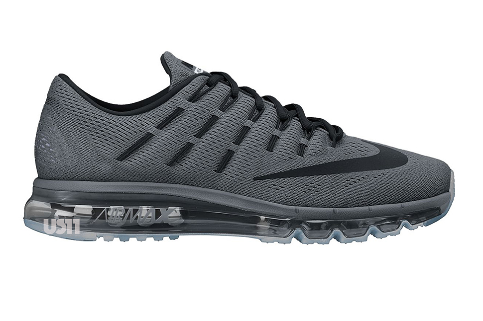 Nike Air Max 2016 Black Grey Mens Running Shoes Sneakers 