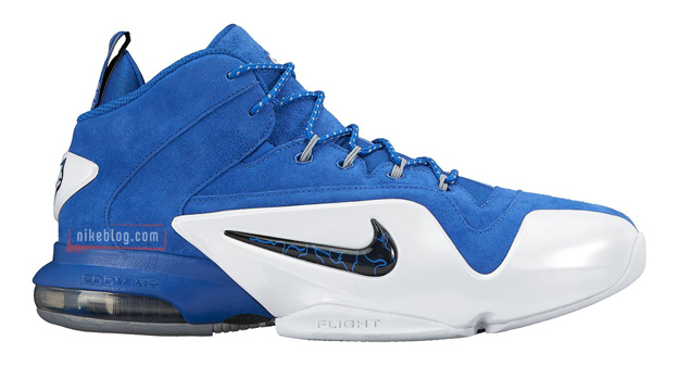 Nike Air Penny 6 Blue Suede and Black Silver