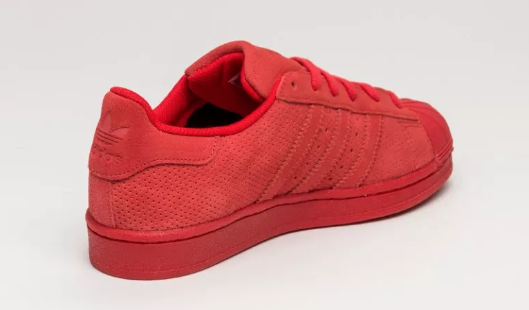adidas superstar all red suede
