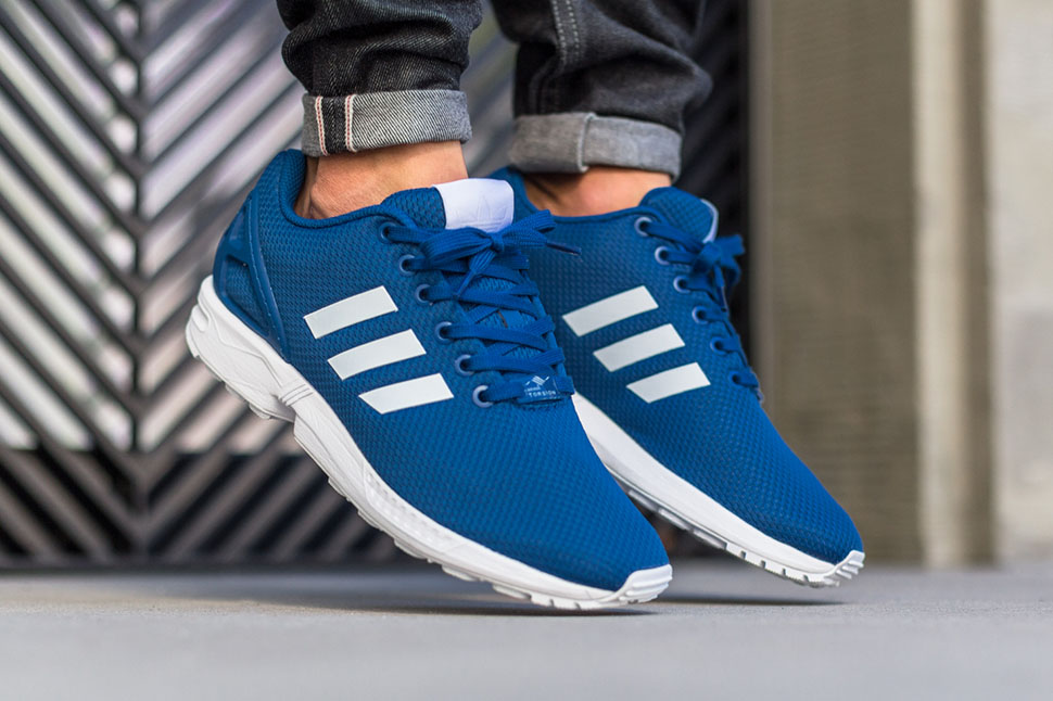 adidas zx flux blue and rose gold