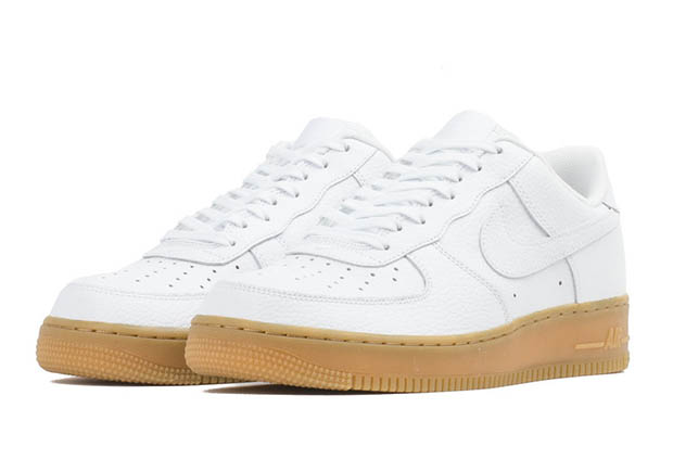 white gum sole air force ones