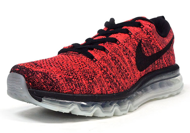 Nike Flyknit Air Max Black Grey Red White
