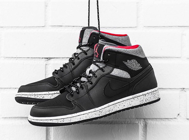 Air Jordan 1 Mid Black Grey Infrared - Sneaker Bar Detroit