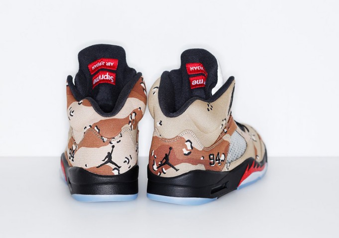 camo supreme jordan 5