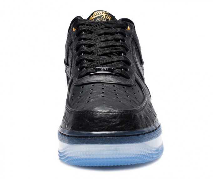 black ostrich air force ones