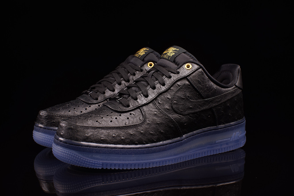 Black Ostrich Nike Air Force 1 Low