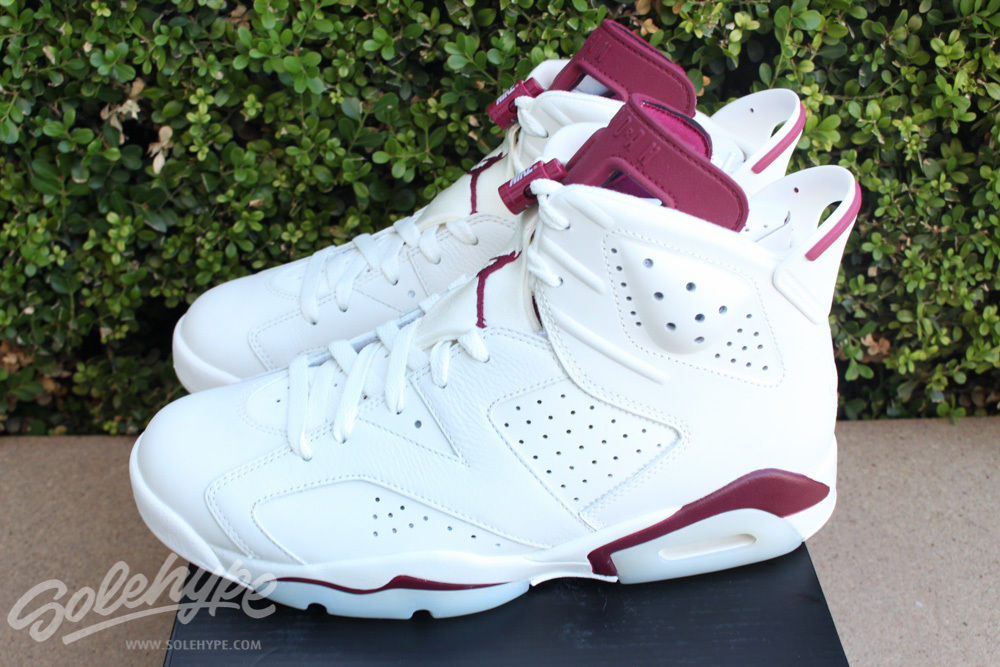 burgundy jordans 6