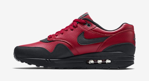 Nike Air Max 1 Leather Premium Gym Red Black - Sneaker Bar Detroit