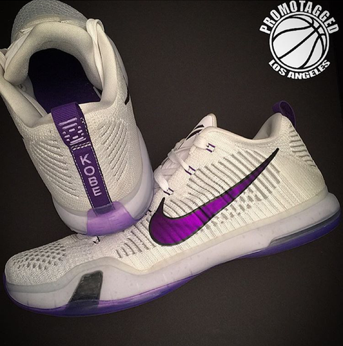 Nike Kobe 10 Elite White Purple PE - Sneaker Bar Detroit