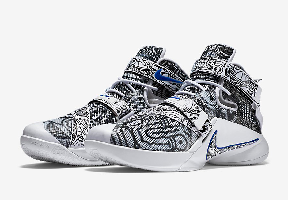 lebron soldier 9 black and white