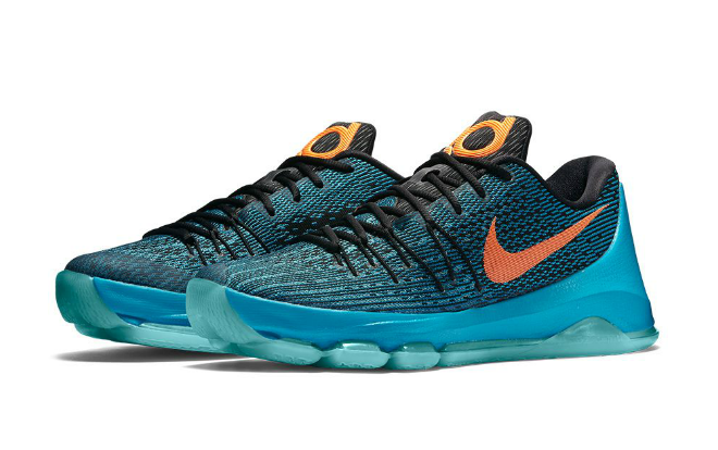 kd 8 blue and orange Kevin Durant shoes 