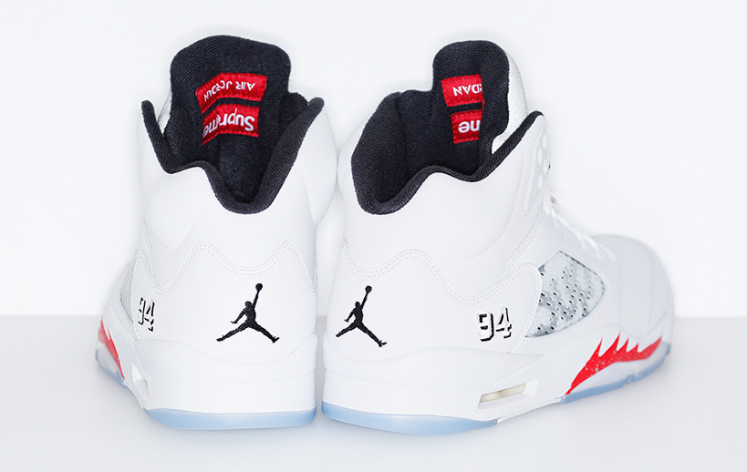 Supreme Air Jordan 5 White Release Date