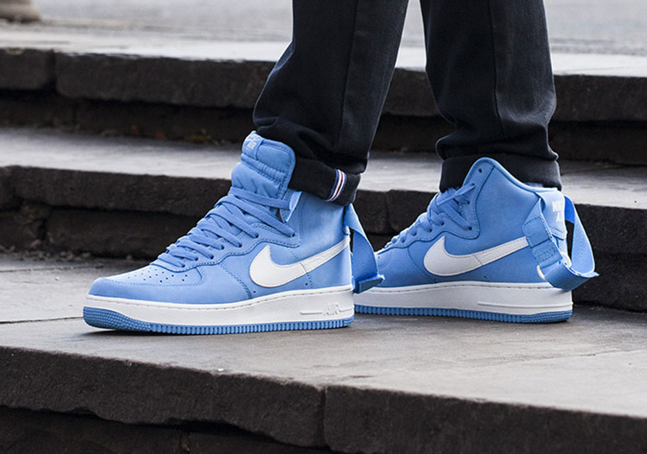 all blue high top air force ones