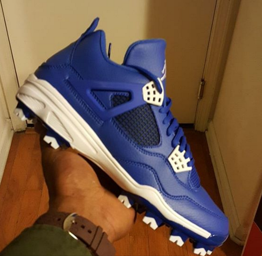 Transforming the Red Air Jordan 4 Cleats into a Sole Swap Custom