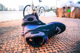 jordan 8 white aqua on feet