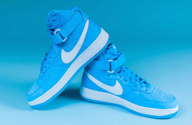 blue high top air force ones