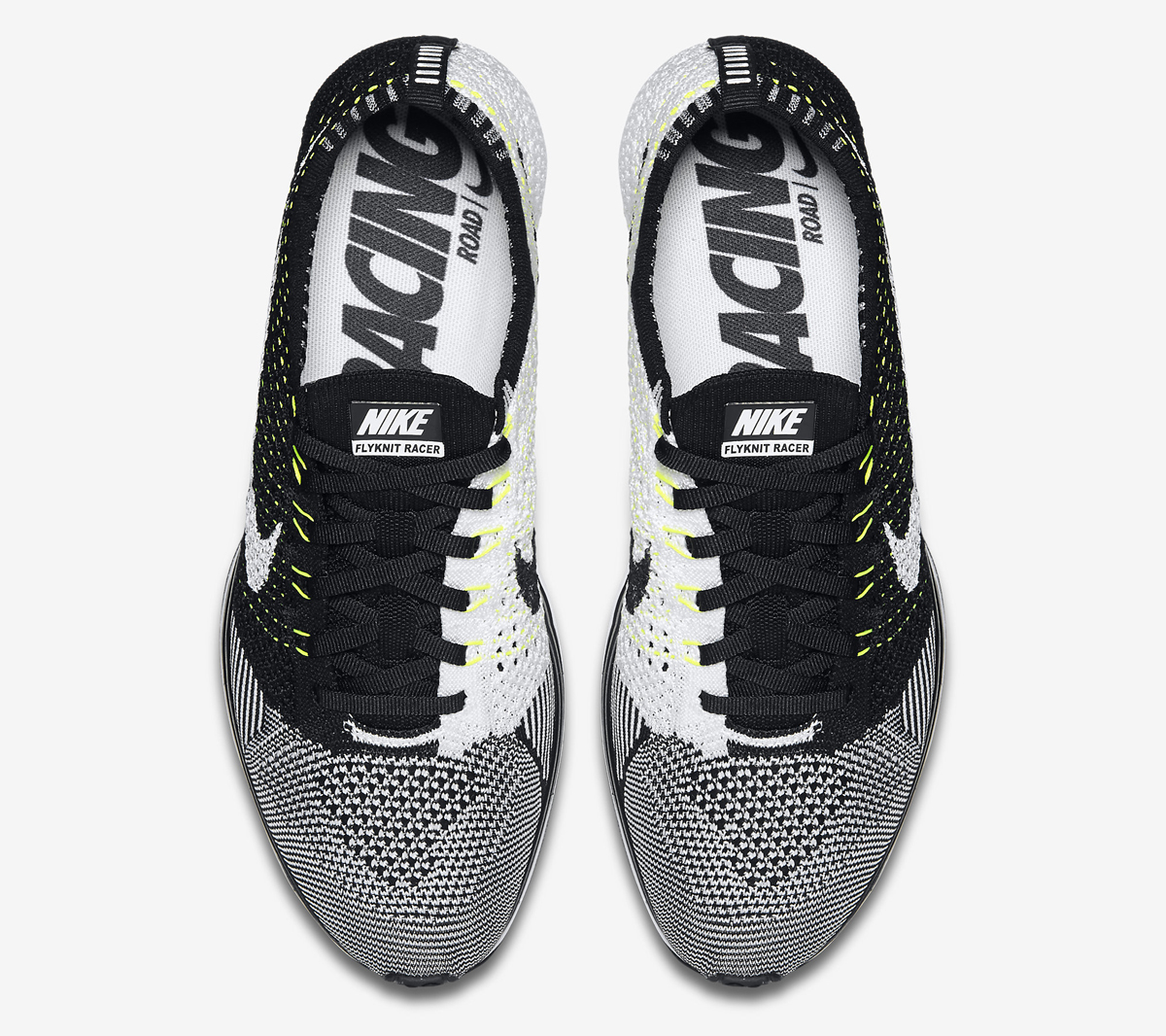 Nike Flyknit Racer White Black