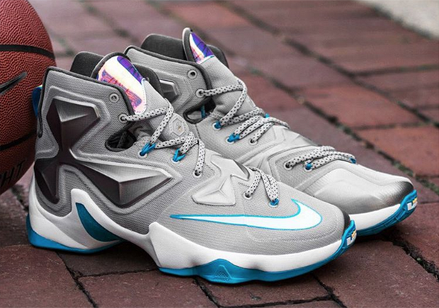 grey and blue lebrons