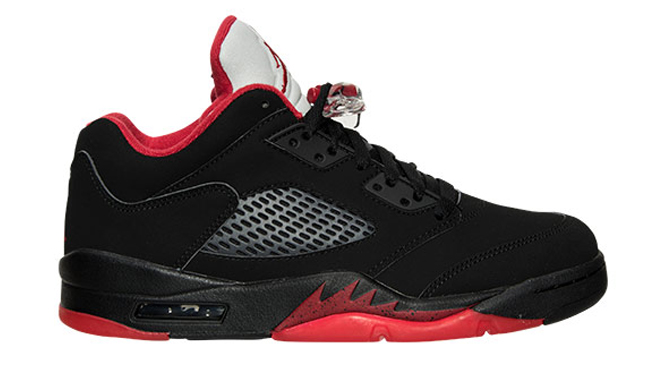 Air Jordan 5 Low Black Red Alternate 90