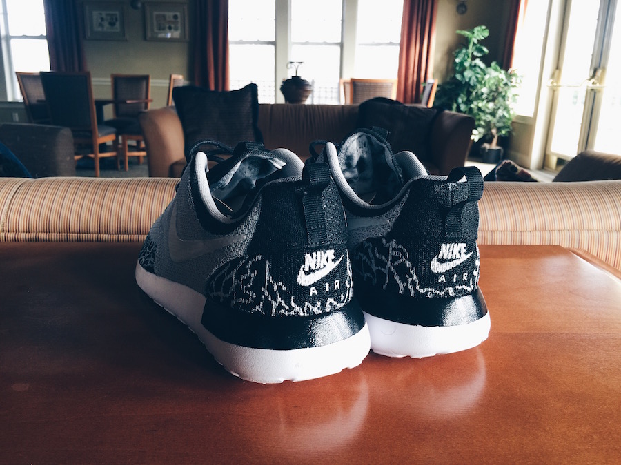 Nike Roshe One Wolf Grey Jordan 3 Custom - Sneaker Bar Detroit
