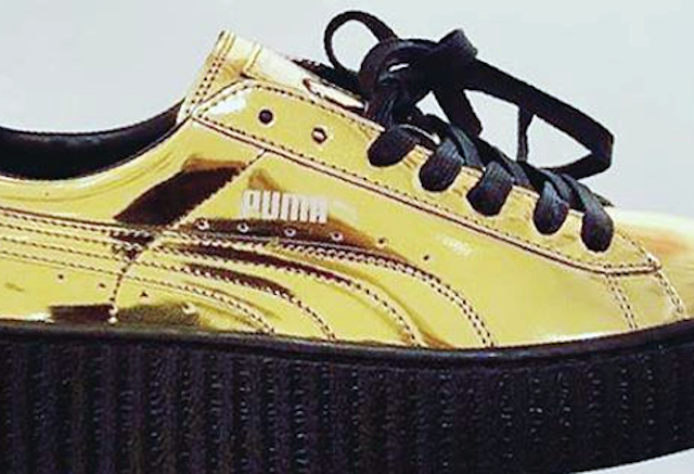 puma shoes rihanna gold