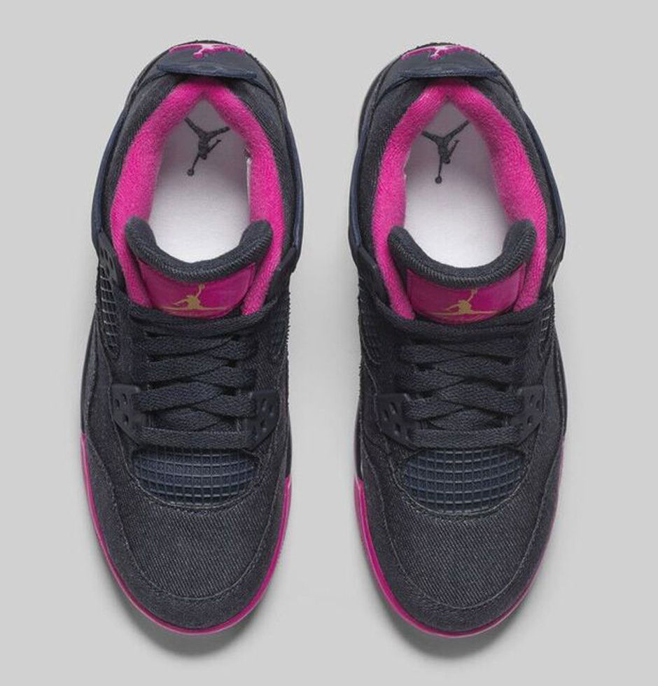 Air Jordan 4 Retro Dark Obsidian Vivid Pink